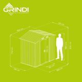 Gerätehaus Geräteschuppen Gartenhaus aus Metall - Sorbus I - 131x194x200cm GRINDI IN THE GARDEN - 13