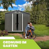 Gerätehaus Geräteschuppen Gartenhaus aus Metall - Sorbus III - 238x301x214cm GRINDI IN THE GARDEN - 12 Gerätehaus Geräteschuppen Gartenhaus aus Metall - Sorbus III - 238x301x214cm GRINDI IN THE GARDEN - 12
