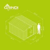 Gerätehaus Geräteschuppen Gartenhaus aus Metall - Sorbus IV - 303x301x214 GRINDI IN THE GARDEN - 7