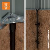 Gerätehaus Geräteschuppen Gartenhaus aus Metall - Sorbus V - 367x322x217 GRINDI IN THE GARDEN - 8