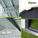 Gerätehaus Geräteschuppen Gartenhaus aus Metall - Sorbus V - 367x322x217 GRINDI IN THE GARDEN - 10