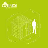 Gerätehaus Geräteschuppen Gartenhaus aus Metall - Arbor I - 152x193x203cm GRINDI IN THE GARDEN - 6
