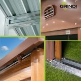 Gerätehaus Geräteschuppen Gartenhaus aus Metall - Arbor II - 195x236x209 GRINDI IN THE GARDEN - 9