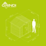 Gerätehaus Geräteschuppen Gartenhaus aus Metall - Arbor II - 195x236x209 GRINDI IN THE GARDEN - 6