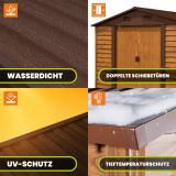 Gerätehaus Geräteschuppen Gartenhaus aus Metall - Arbor II - 195x236x209 GRINDI IN THE GARDEN - 8