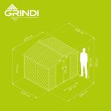 Gerätehaus Geräteschuppen Gartenhaus aus Metall - Arbor III - 238x278x215cm GRINDI IN THE GARDEN - 7