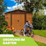 Gerätehaus Geräteschuppen Gartenhaus aus Metall - Arbor III - 238x278x215cm GRINDI IN THE GARDEN - 5