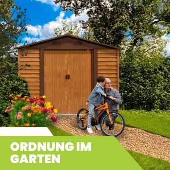 Gerätehaus Geräteschuppen Gartenhaus aus Metall - Arbor V - 366x321x220 GRINDI IN THE GARDEN - 5