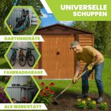 Gerätehaus Geräteschuppen Gartenhaus aus Metall - Arbor V - 366x321x220 GRINDI IN THE GARDEN - 6