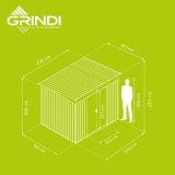 Gerätehaus Geräteschuppen Gartenhaus aus Metall - Ribes - 193x238x203cm GRINDI IN THE GARDEN - 4