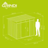 Gerätehaus Geräteschuppen Gartenhaus aus Metall - Ribes III - 279x238x202 GRINDI IN THE GARDEN - 5