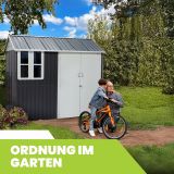 Gerätehaus Geräteschuppen Gartenhaus aus Metall - Betula - 172x259x229 GRINDI IN THE GARDEN - 4