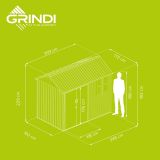 Gerätehaus Geräteschuppen Gartenhaus aus Metall - Betula - 172x259x229 GRINDI IN THE GARDEN - 5