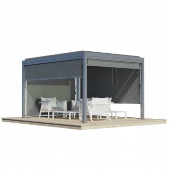 Senkrechtes Rollo für Pergola Kea - grau GRINDI IN THE GARDEN - 2