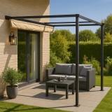 Garten Pergola Pavillon Terrassendach Wandpergola Siros 3x4m GRINDI IN THE GARDEN - 4