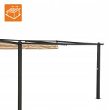 Garten Pergola Pavillon Terrassendach Wandpergola Siros 3x4m GRINDI IN THE GARDEN - 6