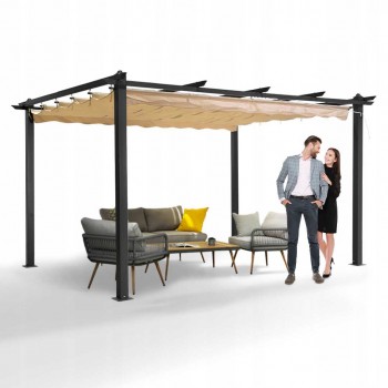 Garten Pergola Pavillon Terrassendach - Milos II 3x4m GRINDI IN THE GARDEN - 2