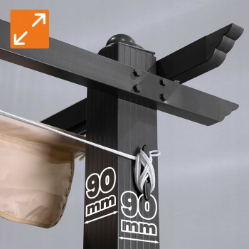 Garten Pergola Pavillon Terrassendach - Milos II 3x4m GRINDI IN THE GARDEN - 6