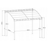 Garten Pergola Pavillon Terrassendach - Andros 2,5x3m GRINDI IN THE GARDEN - 3