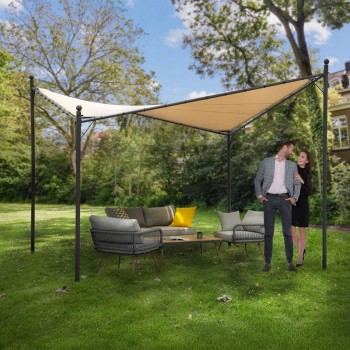 Garten Pergola Pavillon Terrassendach - Ikaria 350x350cm GRINDI IN THE GARDEN - 4