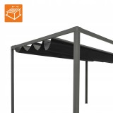 Terrassenpergola, Grau, Aluminium mit automatisches Dach + Led - Paros I 3x4m GRINDI IN THE GARDEN - 11