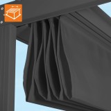 Terrassenpergola, Graue, Aluminium mit Automatisches Dach - Paros I 3x4m GRINDI IN THE GARDEN - 6