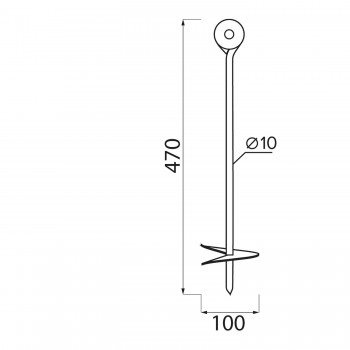 Einschraub Stützenfuß - KWZ 470x100 GRUNDLINE - 4