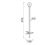 Einschraub Stützenfuß - KWZ 470x100 GRUNDLINE - 4