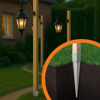 Einschlagbodenhülse Bodenhülse Einschlaghülse Pfostenträger - PSG Feuerverzinkt GRUNDLINE - 1