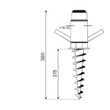 Schirmsockel Einschraub Bodenhülsen - PWA 16-32x380 GRUNDLINE - 4
