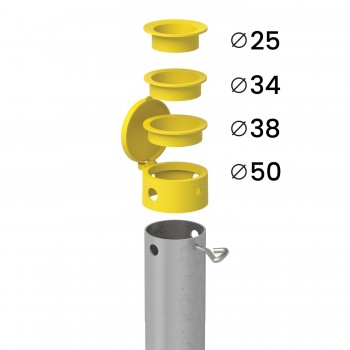 Einschraub Bodenhülsen Pfostenträger Feuerverzinkt - PWO 60x550x1,7 GRUNDLINE - 6
