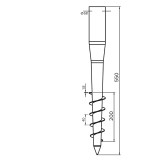 Einschraub Bodenhülsen Pfostenträger Feuerverzinkt - 68x550 PWO GRUNDLINE - 6