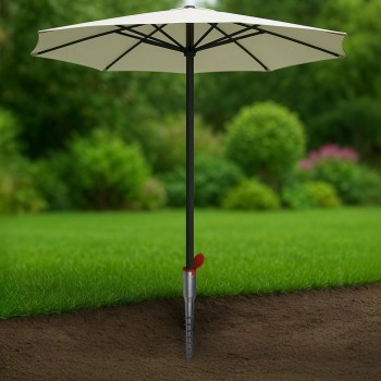 Einschraub Bodenhülsen Pfostenträger Feuerverzinkt - 68x550 PWO GRUNDLINE - 3