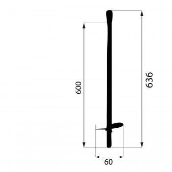 Einschraub Bodenanker Erdanker mit Sechskantmutter - PWT schwarz GRUNDLINE - 5