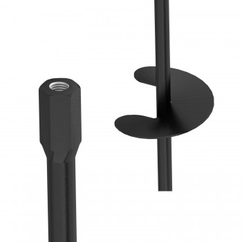 Einschraub Bodenanker Erdanker mit Sechskantmutter - PWT schwarz GRUNDLINE - 16