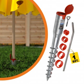 Einschraub Bodenhülsen Pfostenträger Feuerverzinkt - 68x550 PWO GRUNDLINE - 1