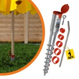 Einschraub Bodenhülsen Pfostenträger Feuerverzinkt - 68x550 PWO GRUNDLINE - 1