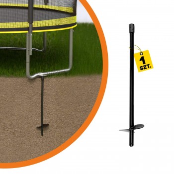 Einschraub Bodenanker Erdanker mit Sechskantmutter - PWT schwarz GRUNDLINE - 1