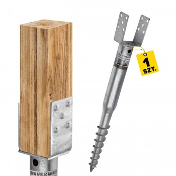 Einschraub Bodenhülsen Pfostenträger Stützenfuß - Feuerverzinkt PWU GRUNDLINE - 1