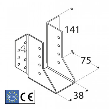 Balkenschuh Holzverbinder Balkenträger - WB 3 DMX - 2