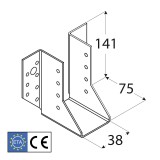 Balkenschuh Holzverbinder Balkenträger - WB 3 DMX - 2 Balkenschuh Holzverbinder Balkenträger - WB 3 DMX - 2