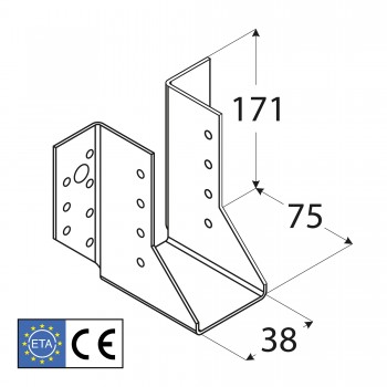 copy of Balkenschuh Holzverbinder Balkenträger - WB 3 DMX - 2