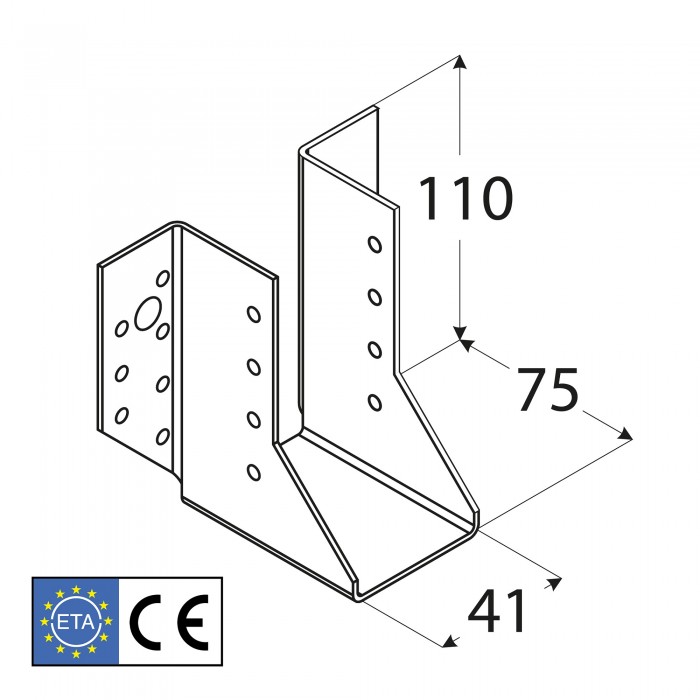 Balkenschuh Holzverbinder Balkenträger - WB 5 Großpack DMX - 2