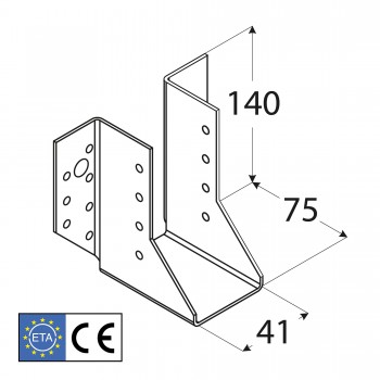copy of Balkenschuh Holzverbinder Balkenträger - WB 3 DMX - 2