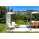Garten Pergola Pavillon Terrassendach mit einstellbarem Stoffdach - Irda IV 3x6m - 961058 GRINDI IN THE GARDEN - 3