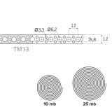 Perforiertes Montageband – TM 13 Domax - 5 Perforiertes Montageband – TM 13 Domax - 5
