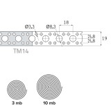 Perforiertes Montageband – TM 14 Domax - 5 Perforiertes Montageband – TM 14 Domax - 5