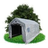 Garagenzelt Carport PE 300x400x274 grau - NG 1 GRINDI - 1