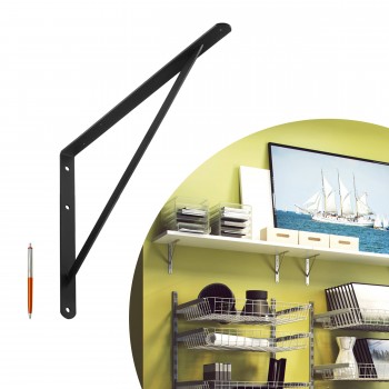 Stegkonsole, Regalhalter, Regalkonsole, Regalsystem - WSWP SCHWARZ