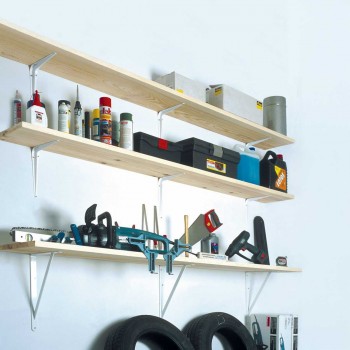 Stegkonsole, Regalhalter, Regalkonsole, Regalsystem - WSWP SCHWARZ